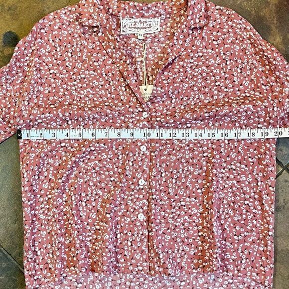 NWT Pink Martini Button Up Floral For Me Again Pink XS - Picture 7 of 10